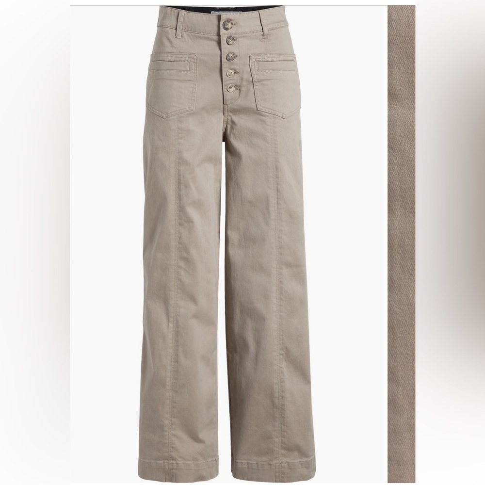 Wit & Wisdom‎ Ab Solution Skyrise High Waist  Exposed Button Wide-Leg Pants - Picture 5 of 7